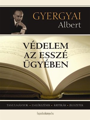 cover image of Védelem az esszé ügyében